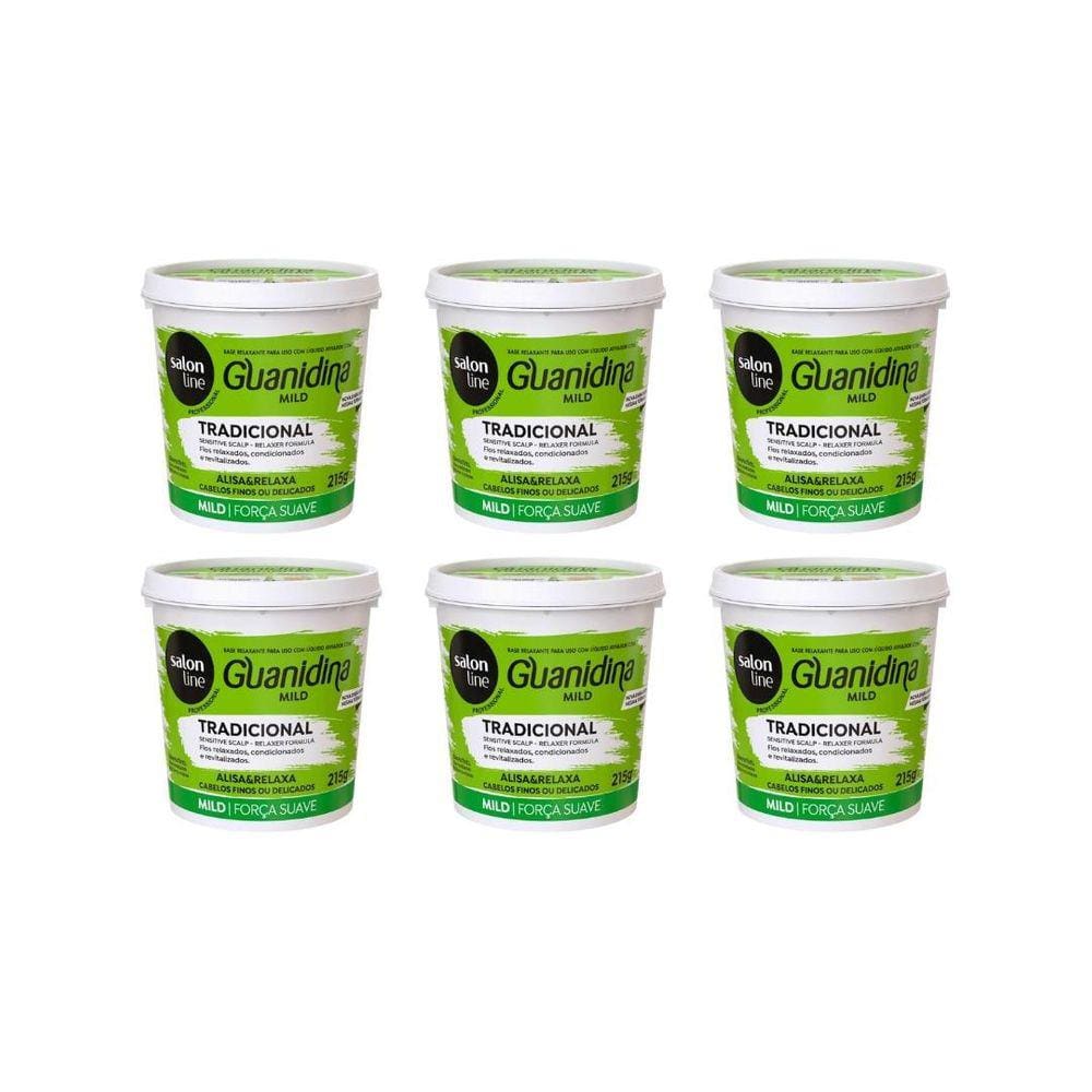 Relaxante Salon Line Guanidina Mild 215G-Kit C/6Un