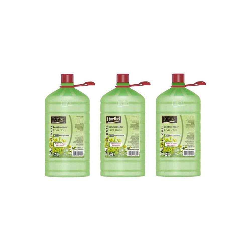 Condicionador Ouribel 2000Ml Erva Doce - Kit C/3Un