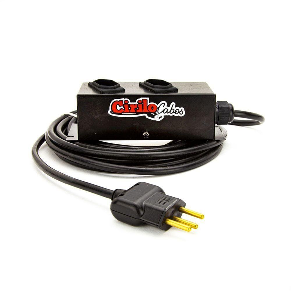 Extensão Cabo Pp 3x2,50 De 2 Tomadas 10a - 60 Metros