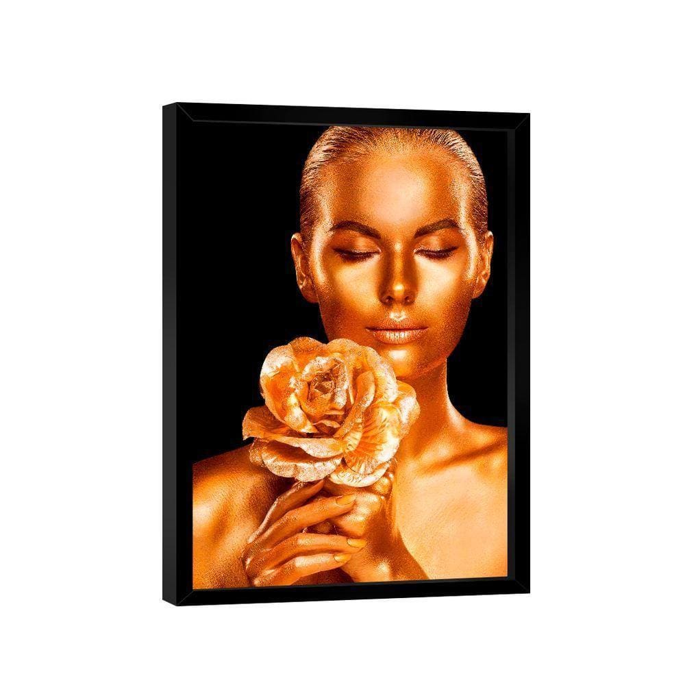 Quadro Decorativo Mulher Ouro
