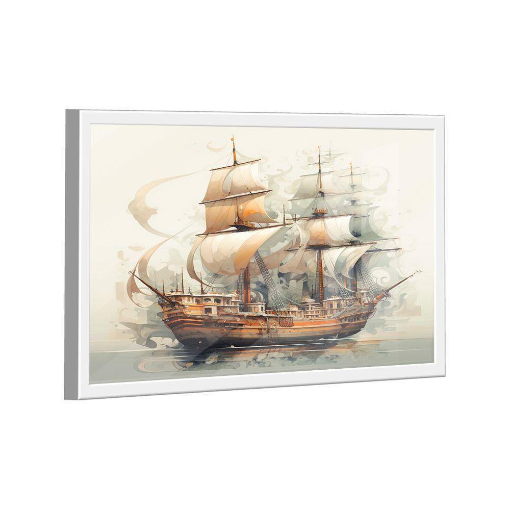 Quadro Caravela Aquarela -- Br Artes