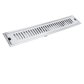 Ralo Linear Inox 60cm Area Externa Banheiro Anti Odor Anti Inseto Lavabo