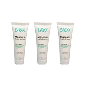 Mascara Facial Shoxx Argila Branca 50G - Kit C/3Un