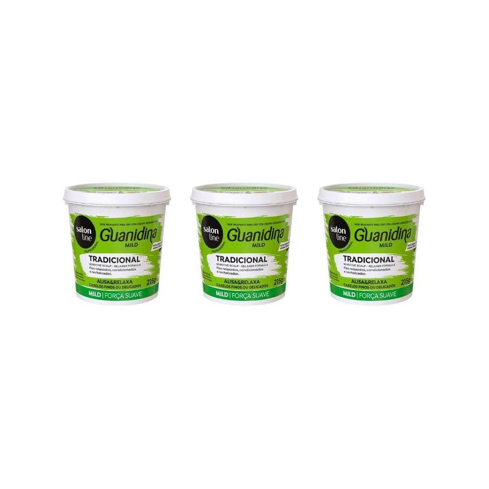 Relaxante Salon Line Guanidina Mild 215G - Kit C/3Un