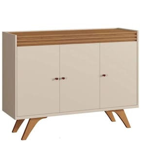Buffet Para Sala De Jantar 3 Portas Madrid Mavaular Off White - Naturalle