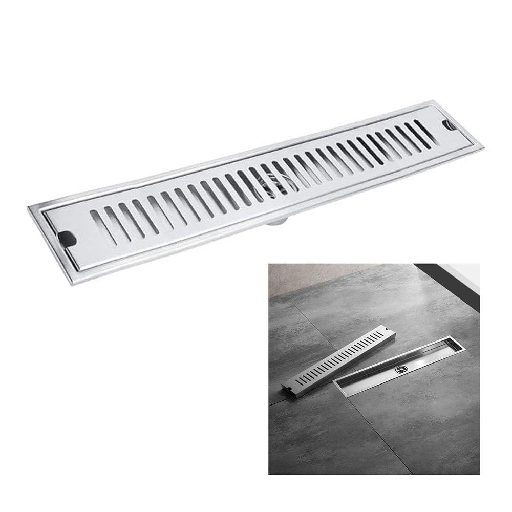 Ralo Linear Inox 60cm Anti Odor Anti Inseto Banheiro Area Externa Lavabo Jardim Quintal Resistente Higienico Grelha