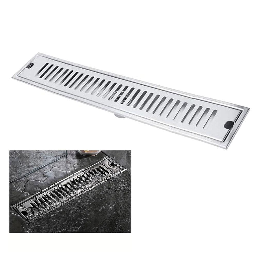 Ralo Linear Inox 60cm Banheiro Area Externa Anti Odor Anti Inseto Resistente Seguro