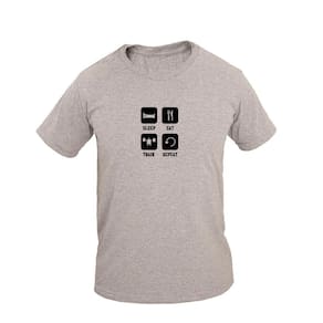 Camiseta Masculina Algodão Manga Curta Sleep Eat Train