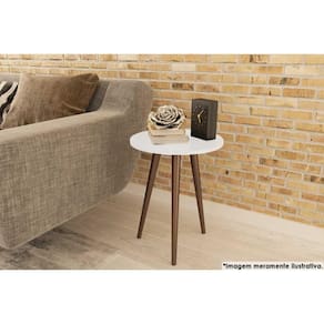 Mesa Lateral p/ Sala RT3144 Branco - Movelbento