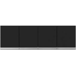 Armário Aéreo Cozinha Adriana 4 Portas 150 Cm Preto