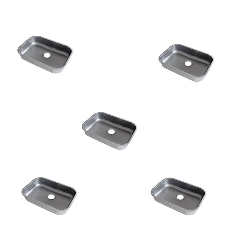 Cuba Inox de Embutir 46x30x11 sem Polimento Riva - 5 Peças na Embalagem Aço Inox