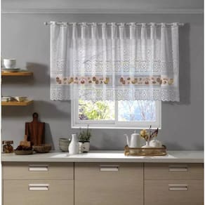 Cortina Cozinha Valência 200Cmx120Cmx20Cm Interlar