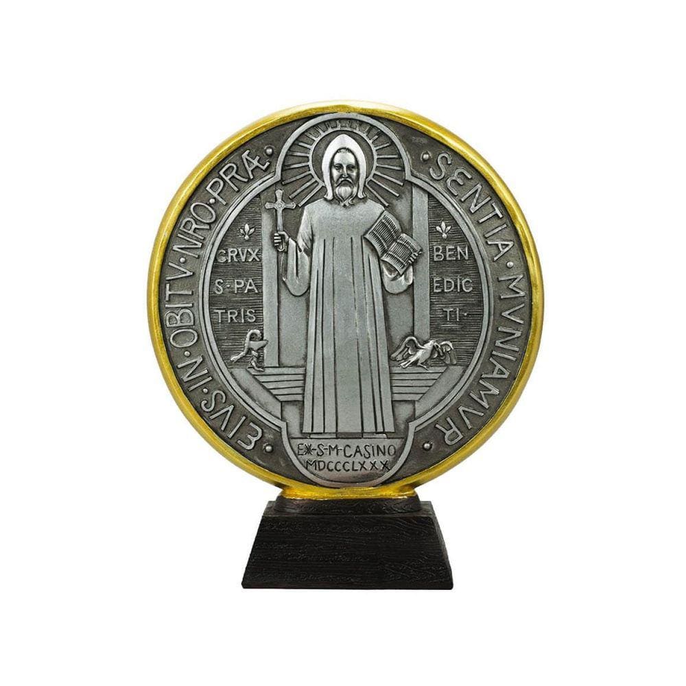 Medalhão São Bento 18Cm - Enfeite Resina