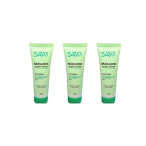Mascara Facial Shoxx Argila Verde 50G - Kit C/3Un