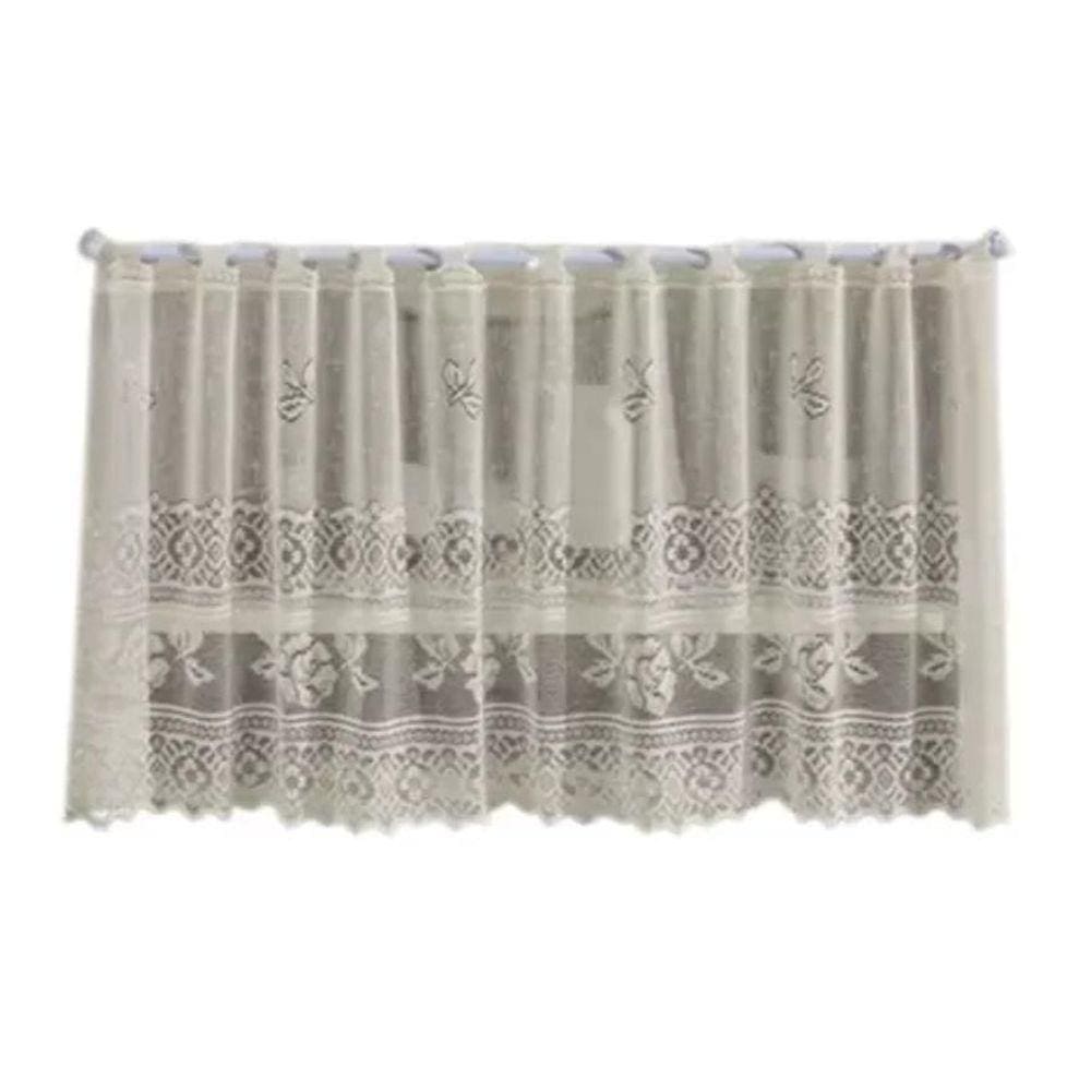 Cortina Pia Valência 200X80Cm Marfim Lisa Interlar