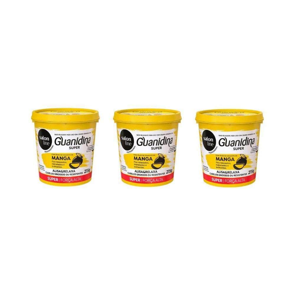 Relaxante Salon Line Manga Guanidina Super 215G - Kit C/3Un