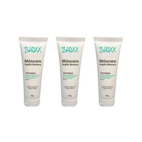 Mascara Facial Shoxx Argila Branca 50G - Kit C/3Un