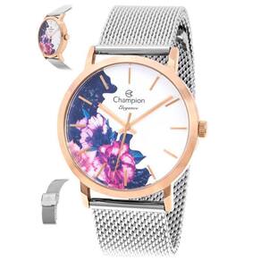 Relógio Champion Feminino Cn20739Z Bicolor Flor