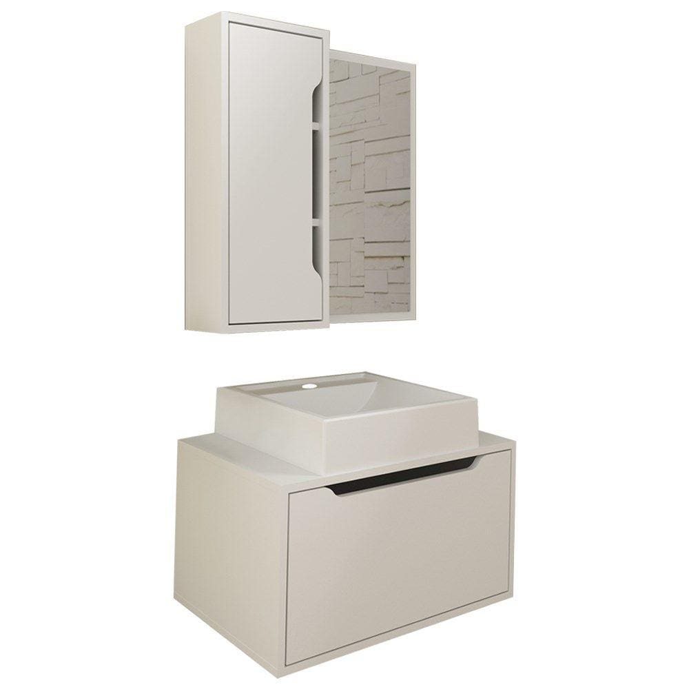Conjunto 3 Peças Para Banheiro BN3630X46X48 Branco Tecno Mobili
