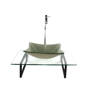 Cuba De Vidro Quadrada Com Tampo 60cm E Suporte Preto