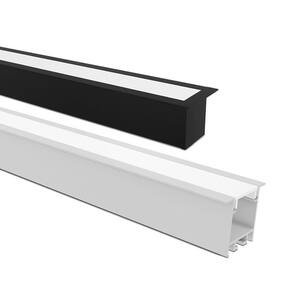 Perfil De Embutir Taschibra Para Fita De Led Apex 35 Com 3 Metros Preto