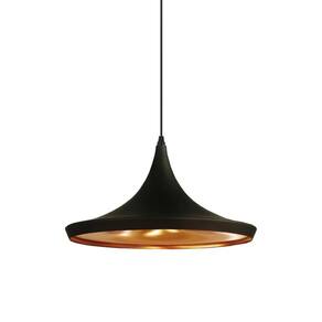 Lustre Pendente Taschibra Td 900 Japonês Preto E27 Bivolt