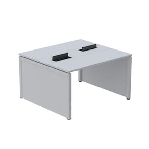 Mesa de Plataforma Dupla para 2 Pessoas Corporativa 110x120/2p Cinza