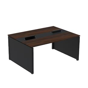 Mesa de Plataforma Dupla para 2 Pessoas Corporativa 130x120/2p Preto
