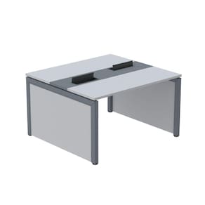 Mesa de Plataforma Dupla para 2 Pessoas Corporativa 150x120/2p Branco/Grafito