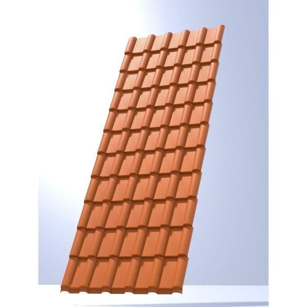 Kit com 15 Telhas de Pvc Plan 198x88cm Ceramica