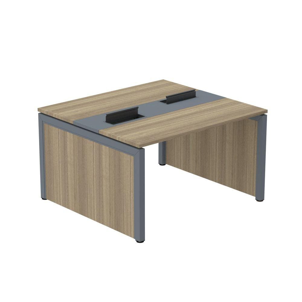 Mesa de Plataforma Dupla para 2 Pessoas Corporativa 140x120/2p Noce Naturalle/Grafito