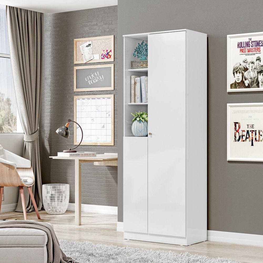 Multiuso Organizador 2 Portas Lince Espresso Móveis Branco/Branco