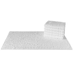 Kit 15 Toalhas De Piso Para Hotel Luxo Grossa - Nobre - Branco