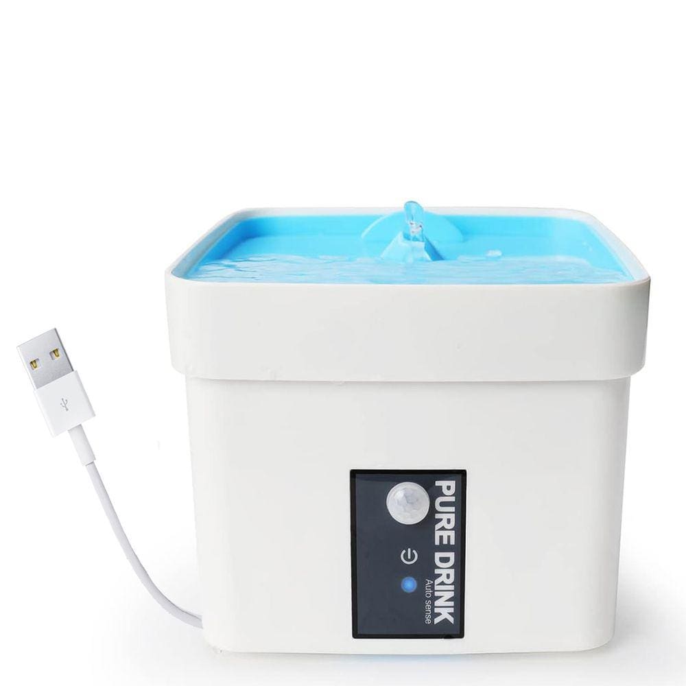 Fonte Bebedouro Agua Automatico Sensor Movimento 1,5 Litros Animais Gato Pet Caes Cachorro Filtro Silencioso