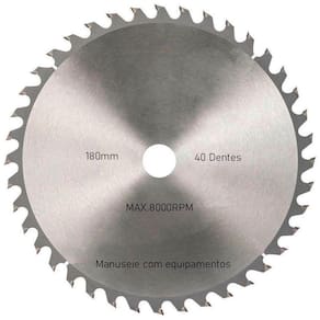 Kit 2 Discos De Serra Circular Com 40 Dentes 7" 180mm Para Madeira