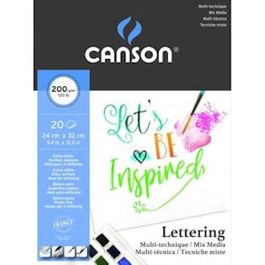 Bloco Lettering Canson Mix Media 200g/m² 20 folhas