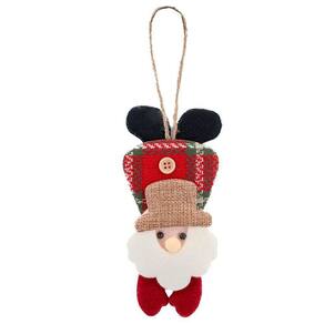 Kit 12 Enfeite árvore Natal Pendente Papai Noel 19,5cm