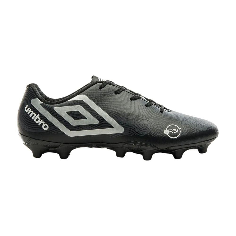 Chuteira Umbro Orbit Campo Masculina Preto Cinza Branco