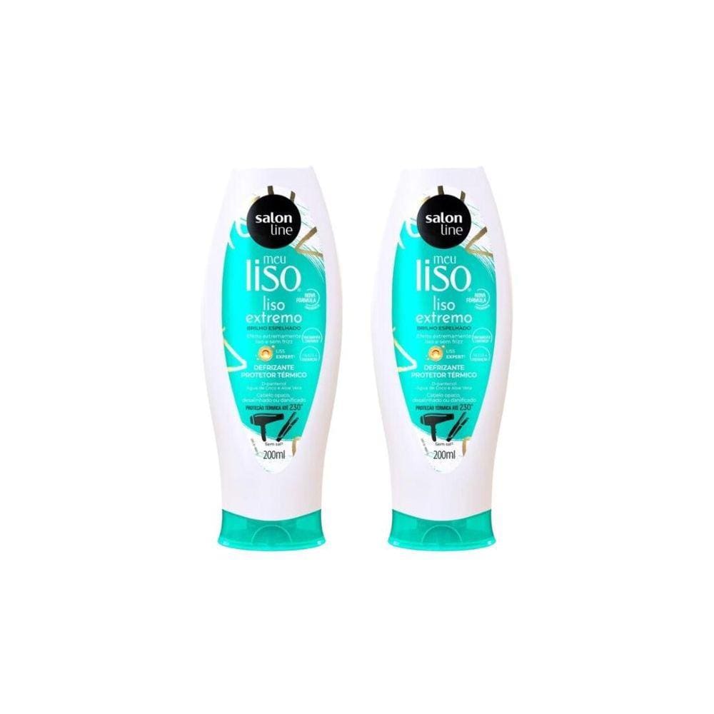 Defrizante Salon Line Meu Liso Extremo 200Ml - Kit Com 2Un