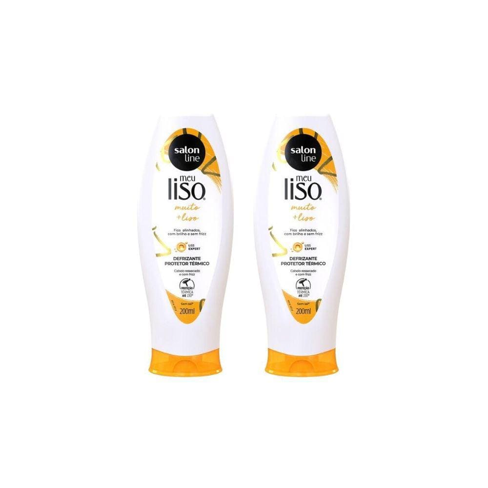 Defrizante Salon Line Meu Liso Muito+Liso 200Ml - Kit 2Un