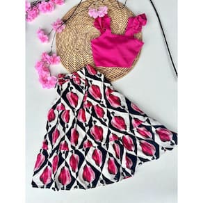 Conjunto Infantil Blogueirinha Saia Longa E Cropped