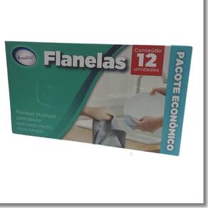 12 Unidades Flanelas Multiuso 20X20cm Pano Microfibras Macio