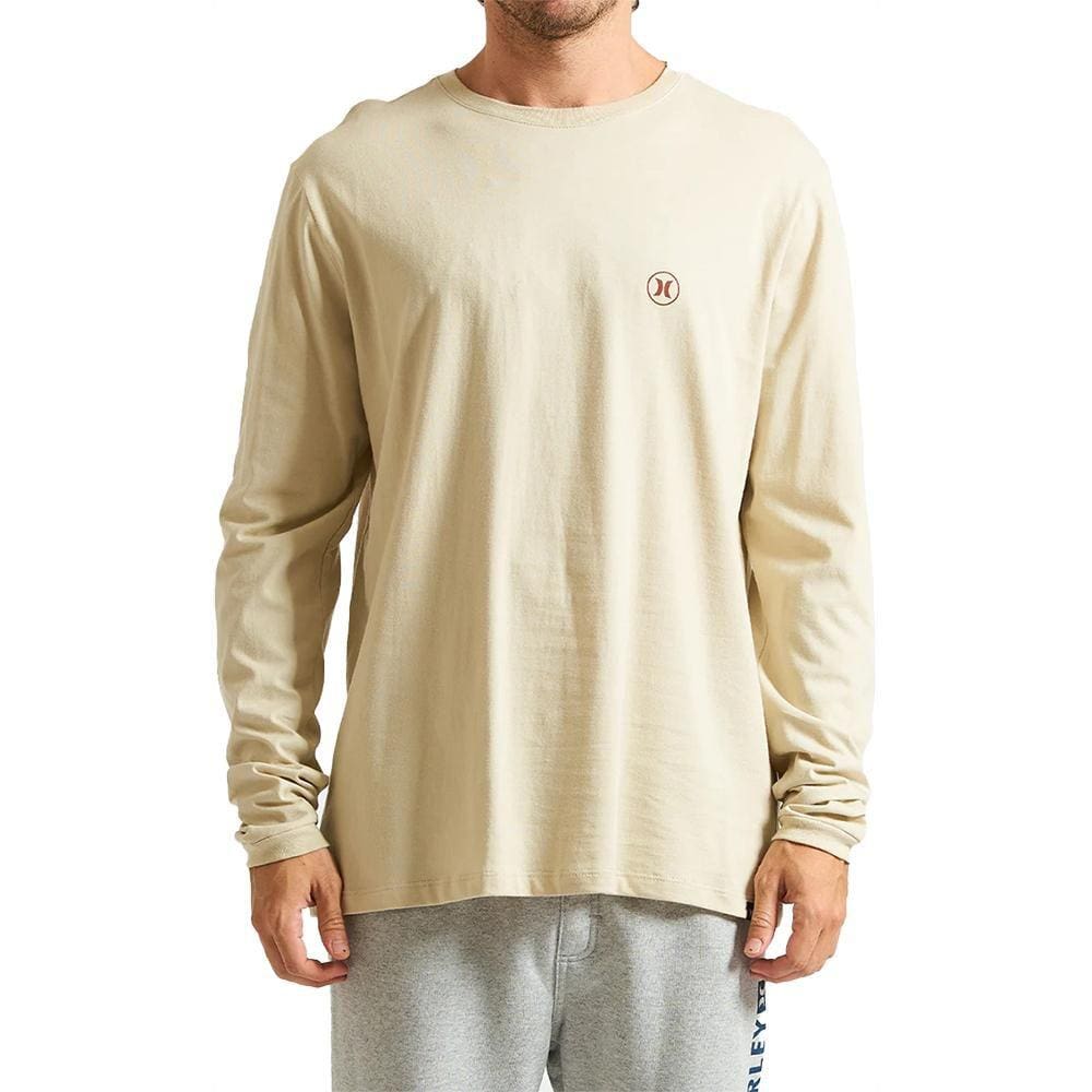 Camiseta Hurley Manga Longa Mini Icon WT24 Masculina Areia
