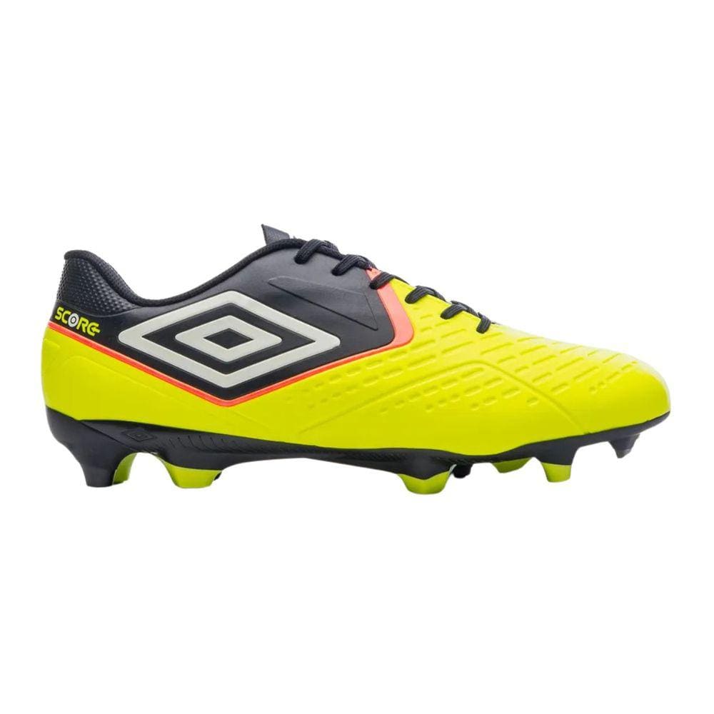 Chuteira Umbro Score Campo Masculina Limao Preto Branco