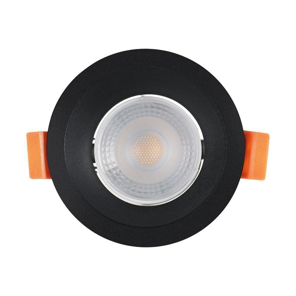 Spot De Led Recuado Embutir Redondo 3w Bivolt Preto Blumenau 6500k Luz Fria