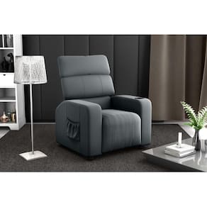Poltrona Reclinável MX67 Pulse Veludo Cinza E425 - Matrix