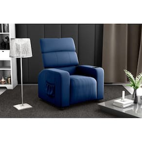 Poltrona Reclinável MX67 Pulse Veludo Azul E433 - Matrix