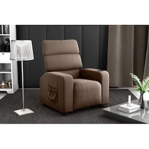 Poltrona Reclinável MX67 Pulse Veludo Marrom E426 - Matrix