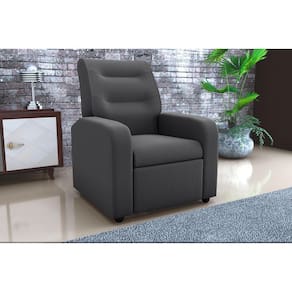 Poltrona Reclinável Classic Suede Cinza B250 - Matrix