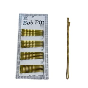 Kit Com 36 Grampos De Cabelo Clássico Prendedor Dourado 5Cm